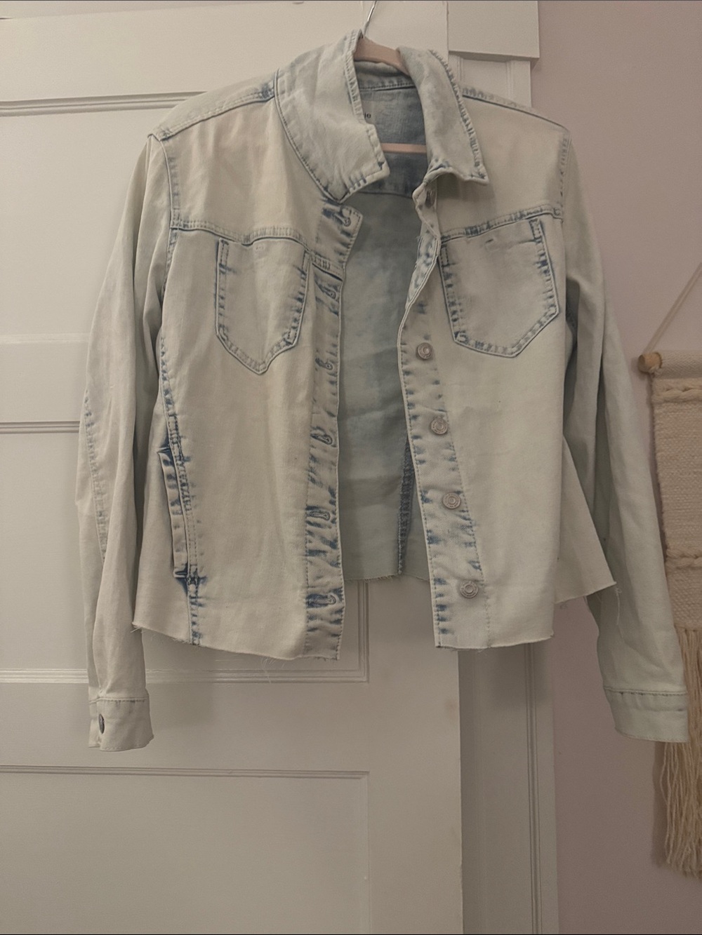 Kensie Pale Blue Washed Denim Jacket
